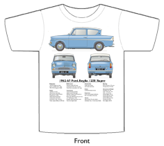 Ford Anglia Super 123E 1962-67 T-shirt Front